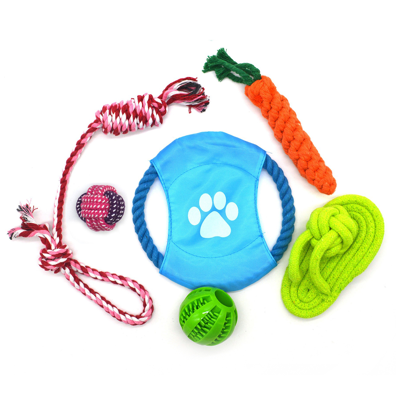 Dog Chew Toy Pack – 8 Pieces for Play & Training
