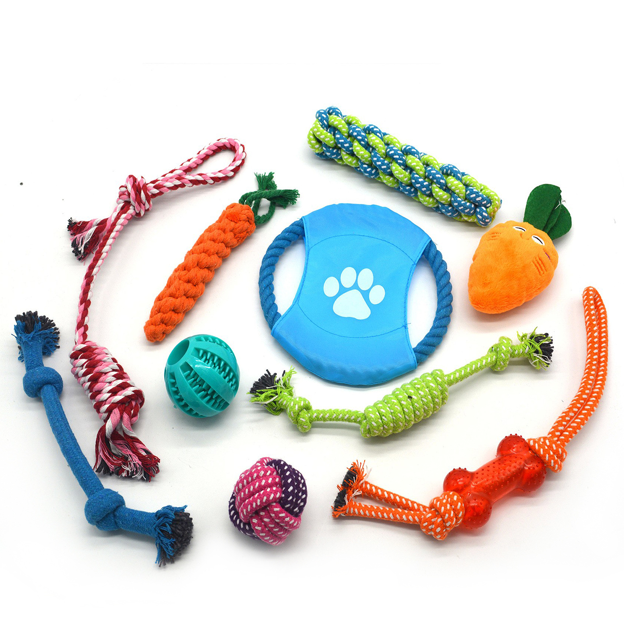 Dog Chew Toy Pack – 8 Pieces for Play & Training