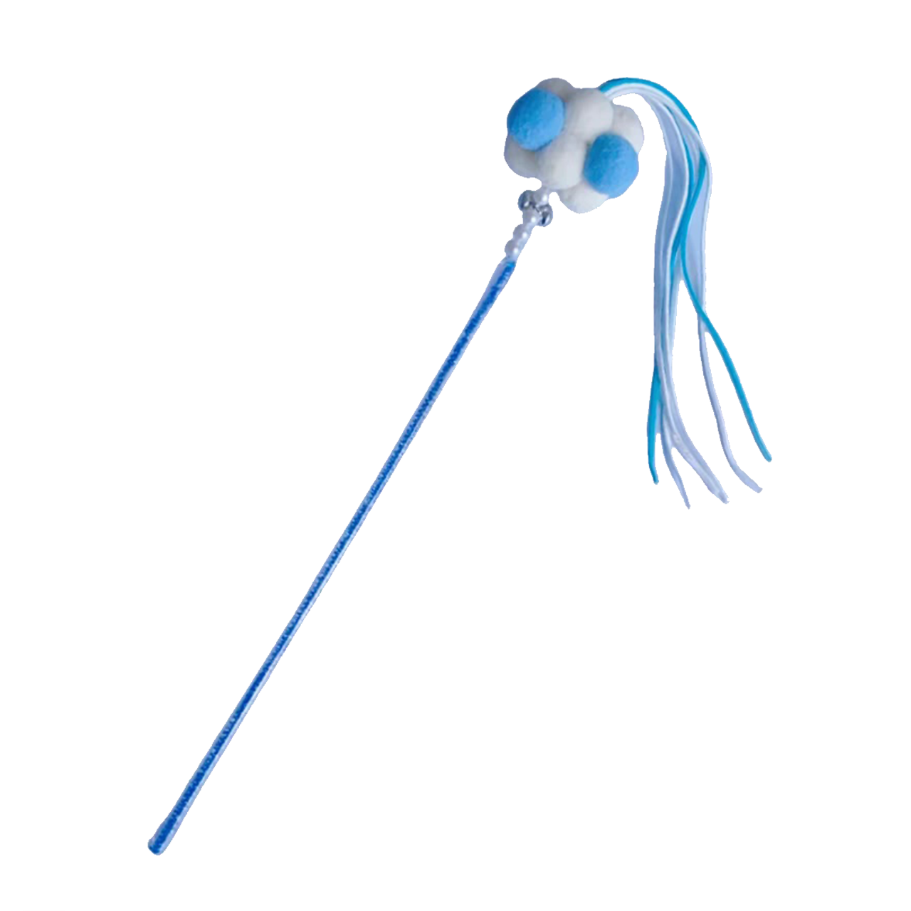 Cat Teaser Wand – Interactive Wand with Feathers, Bells & Cat Ball