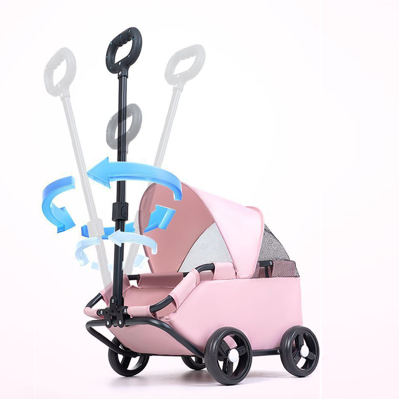 Pet Stroller – Durable Mesh & Oxford Fabric