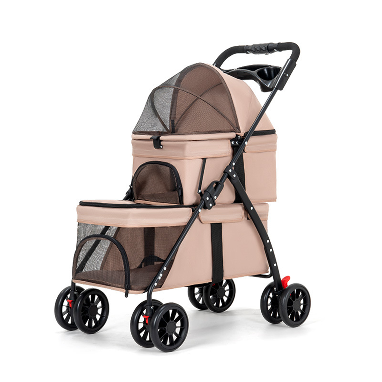 double pet stroller carrier Launch Stroller & Carrier Bundle – Little Paws & Tails