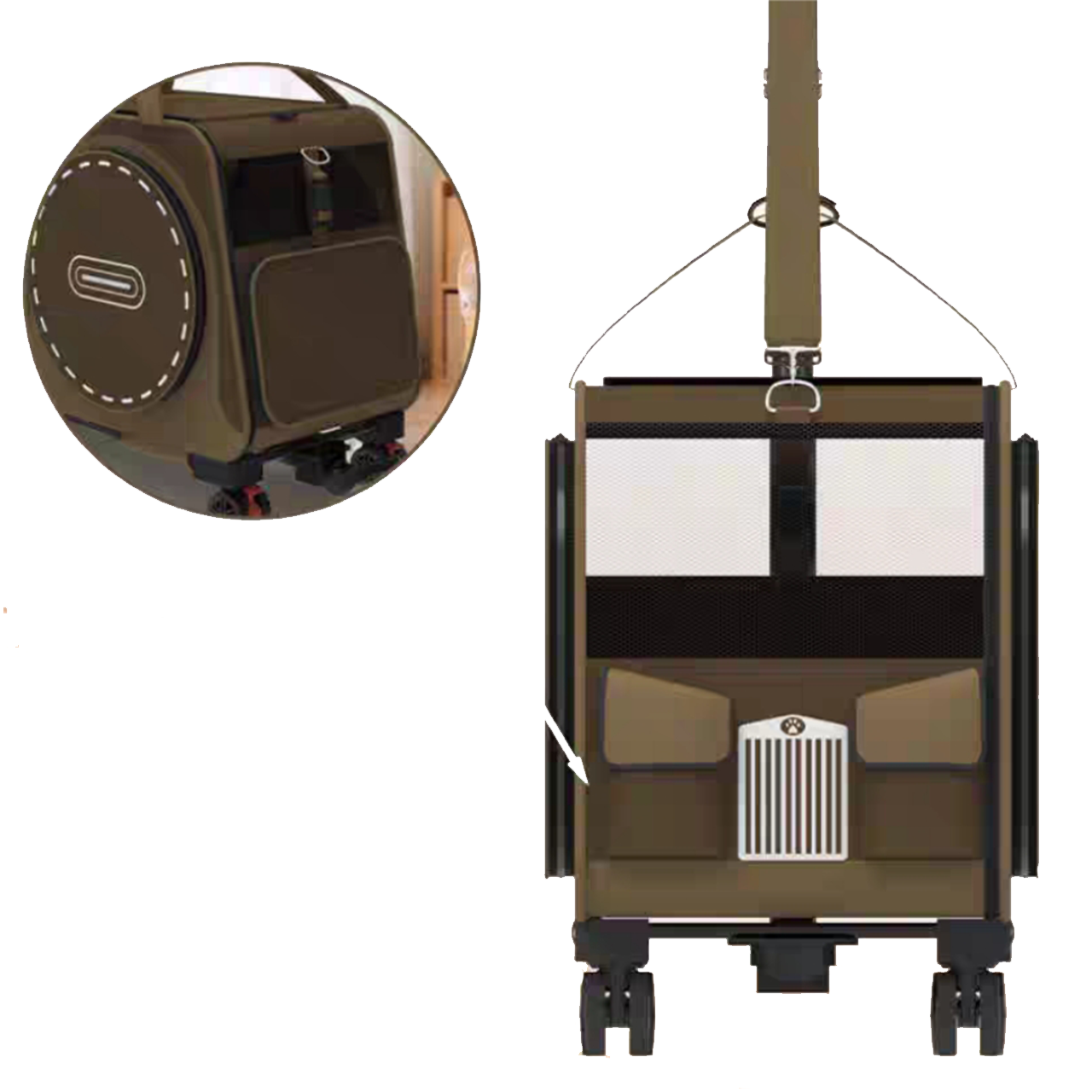 Multi-Functional Pet Stroller for Small Dogs & Cats