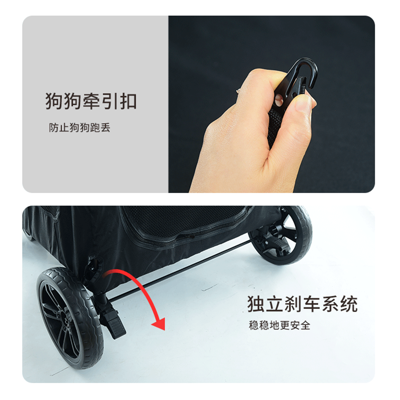 Heavy-Duty Pet Stroller -Extra Spacious All-Terrain Stroller