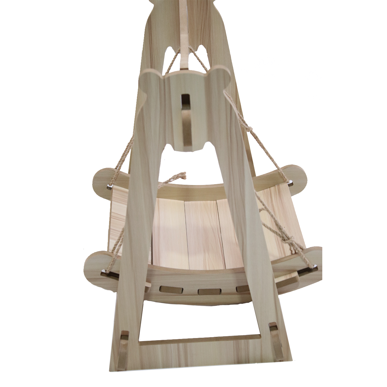 Wooden Cat Bed with Hammock Design