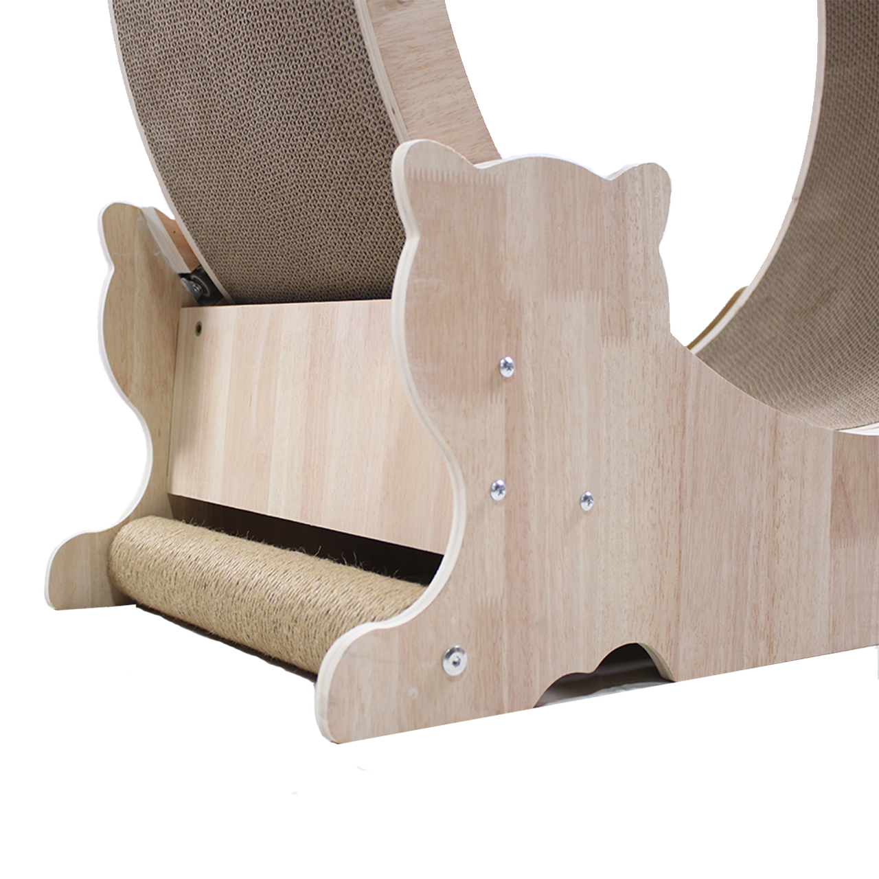 Cat Exercise Wheel – Wooden Treadmill with Scratcher