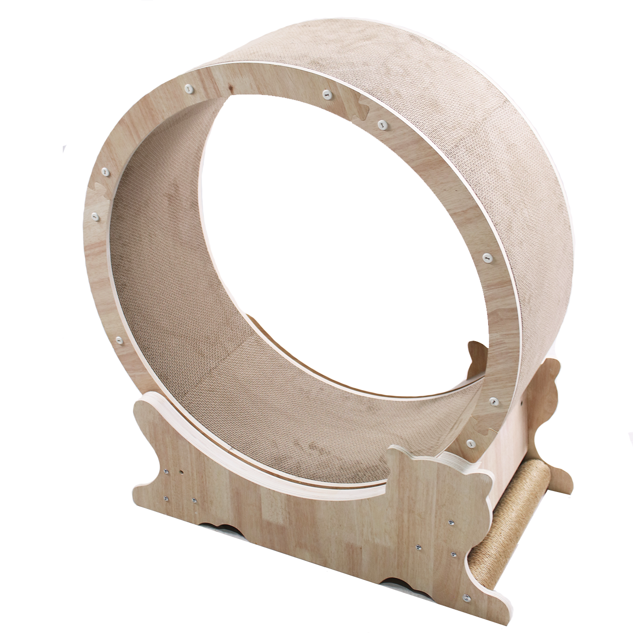 Cat Exercise Wheel – Wooden Treadmill with Scratcher