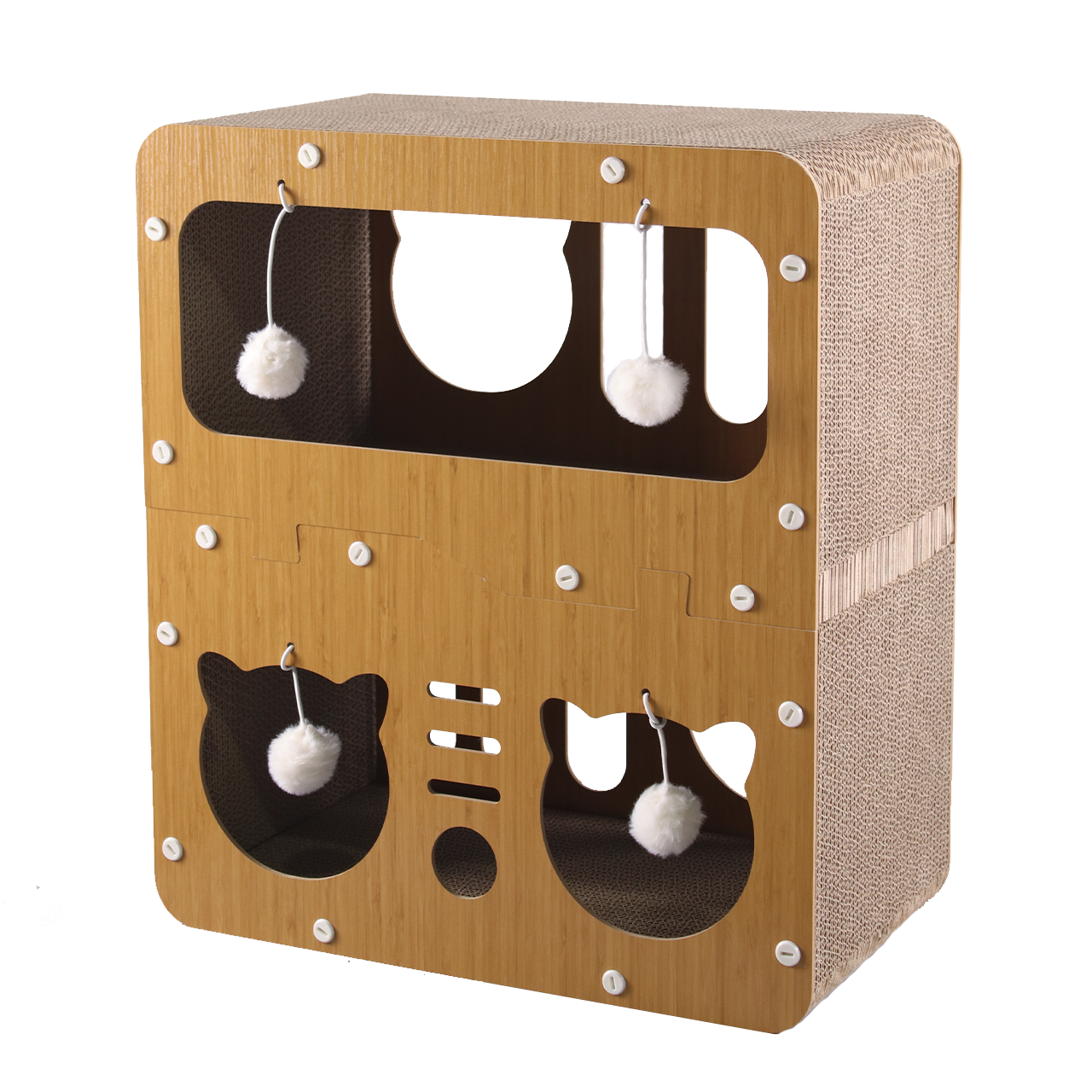 Multi-Function Cat Scratching Board with Toys