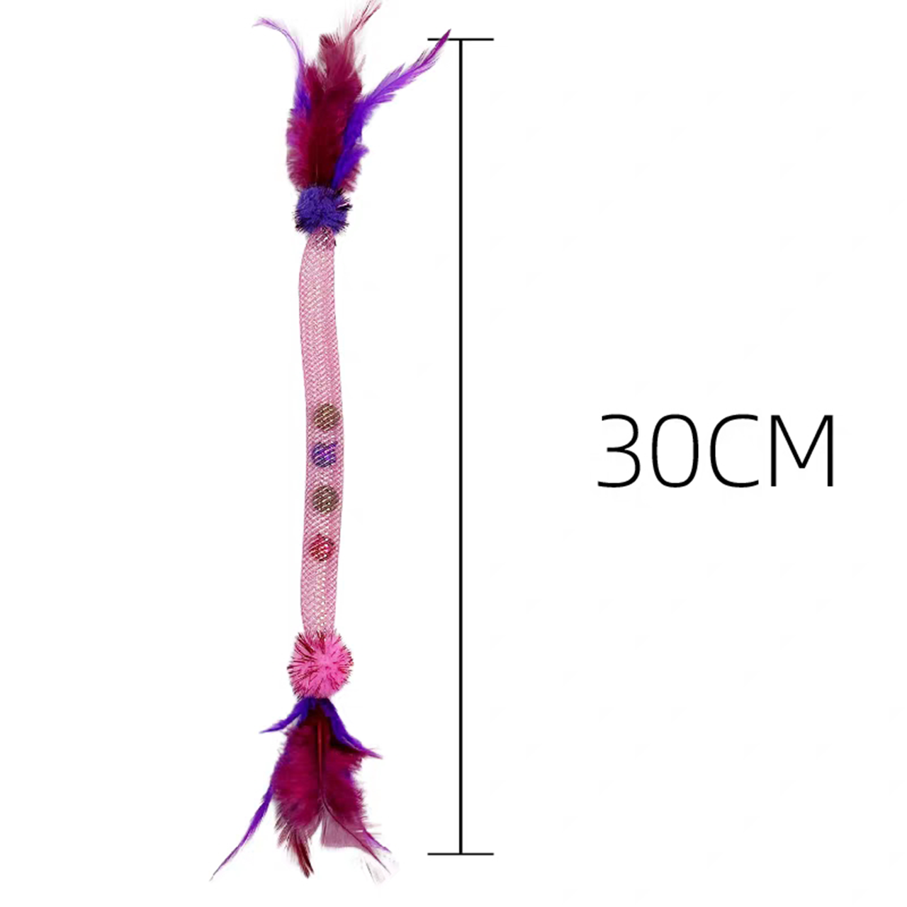 Catnip Wand Toy Pack – 5 Pieces with Feathers & Bells