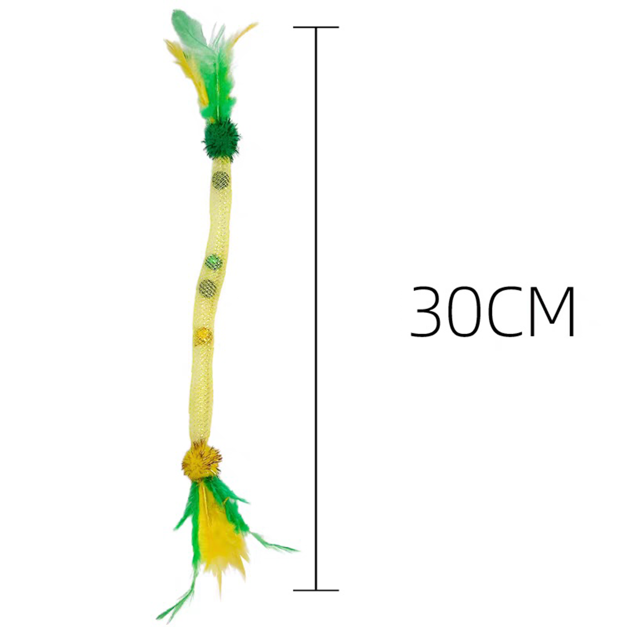 Catnip Wand Toy Pack – 5 Pieces with Feathers & Bells