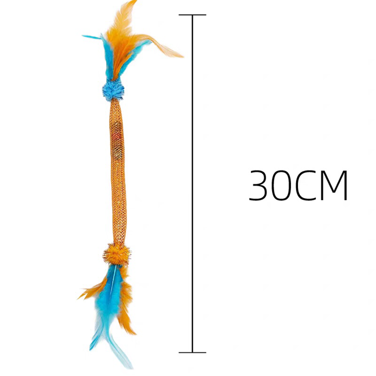 Catnip Wand Toy Pack – 5 Pieces with Feathers & Bells