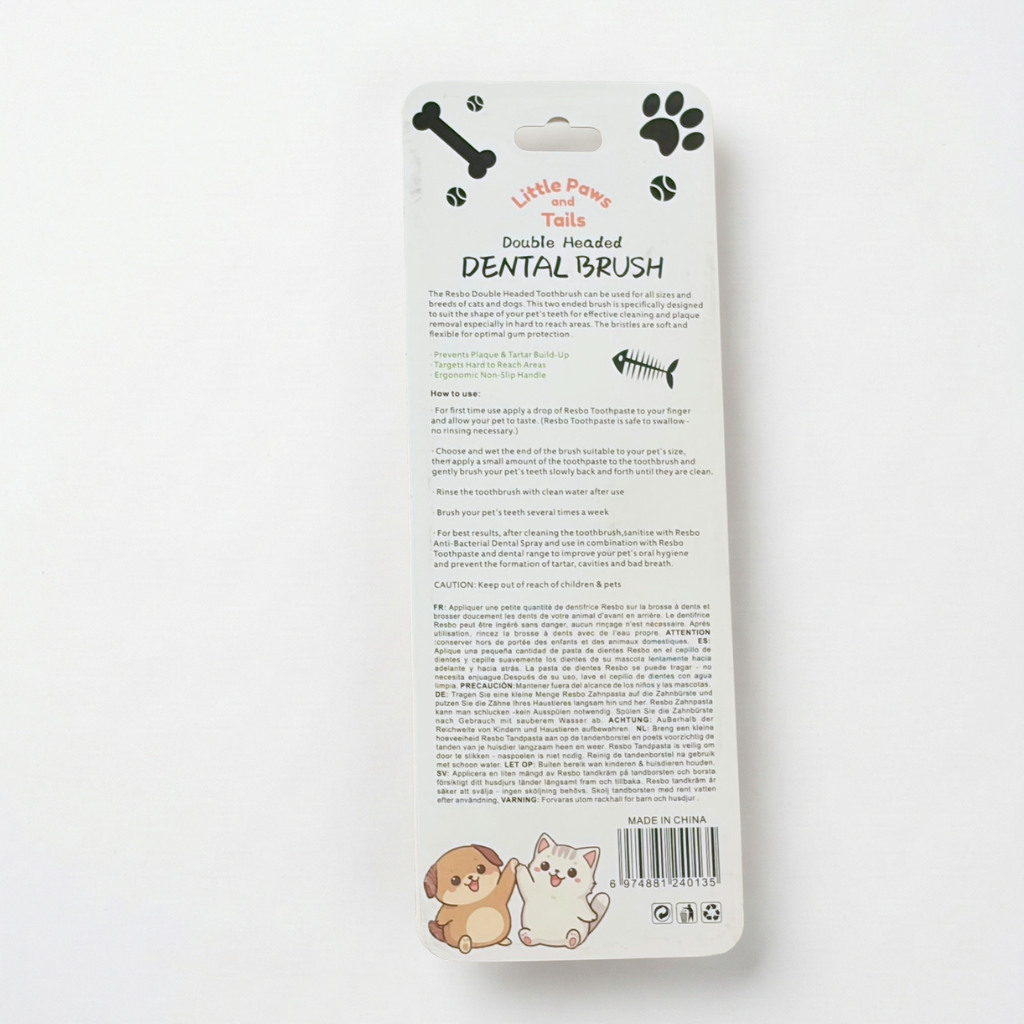 LPAT Double Head Toothbrush Cat & Dog