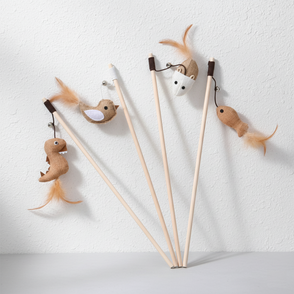 Cat Teaser Wand Pack – Interactive Wands for Play & Training