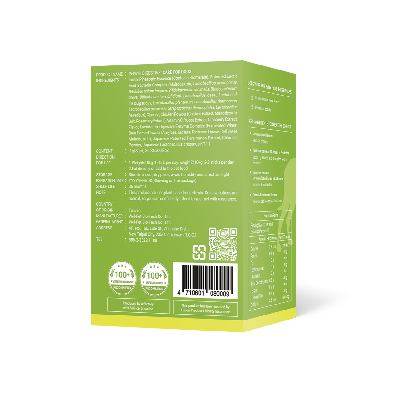 PetWell Dog Digestive Care Supplement – 30 Sachets