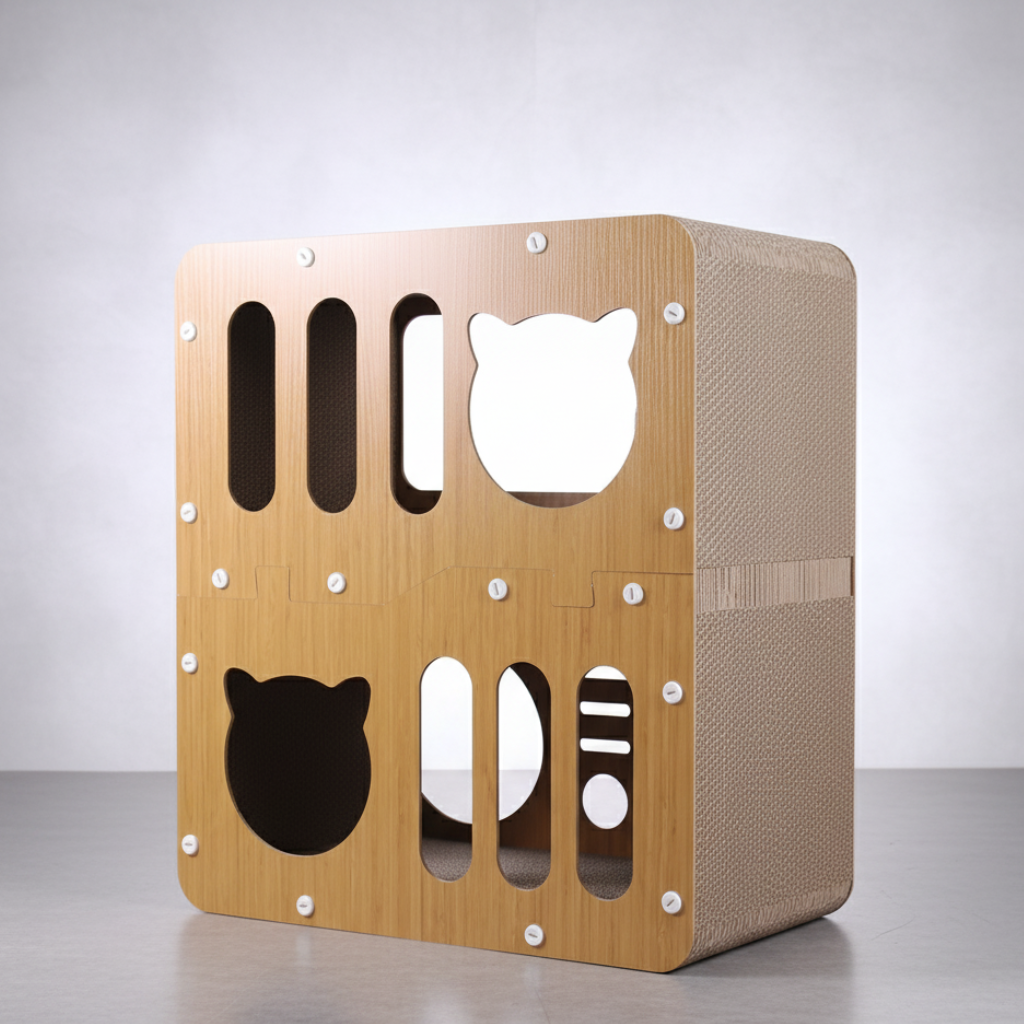 Multi-Function Cat Scratching Board with Toys