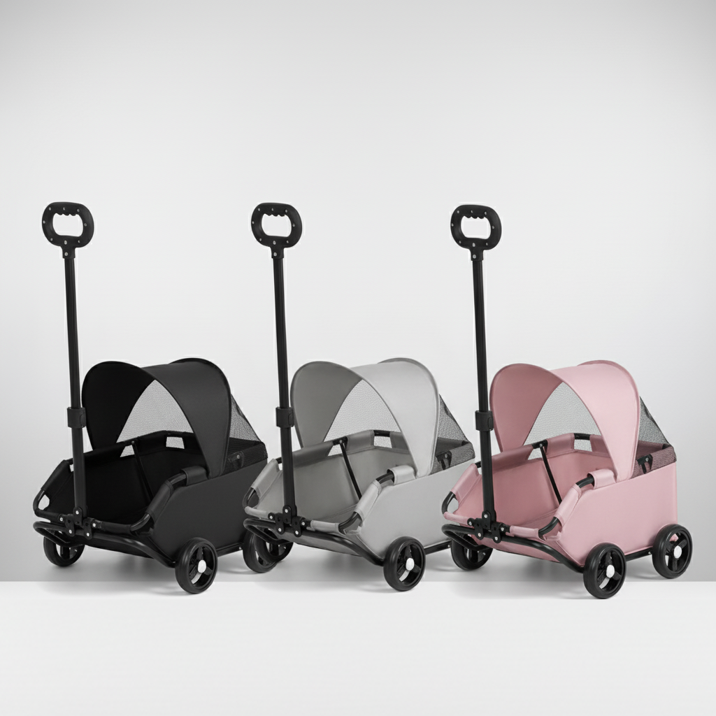 Pet Stroller – Durable Mesh & Oxford Fabric