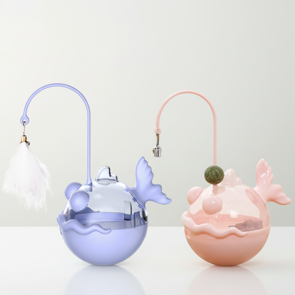 Weighted Cat Toy – Self-Righting with Catnip & Treat Dispenser